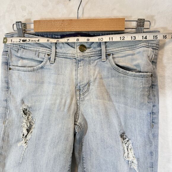 Divine Rights Of Denim Shorts Jean Jorts Distressed Bermuda Long 27 - Picture 5 of 7